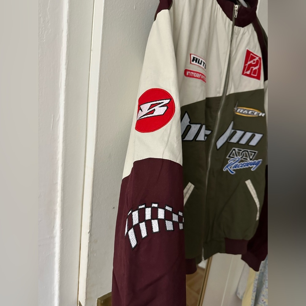 Oversized Racer Bomber Jacket M - Picture 4 of 5